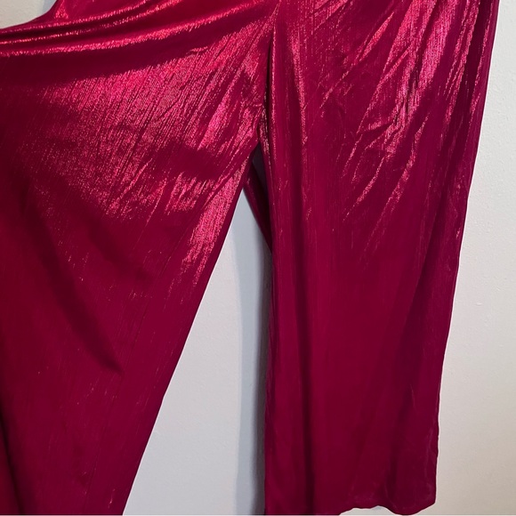 Fashion Nova Red Glitter and Glamour Jumpsuit 3X Plus Size Fashion Halter Top - Picture 5 of 13